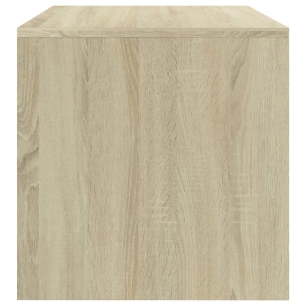 Broxbourne TV Cabinet 100x40x40 cm Engineered Wood – White and Sonoma Oak