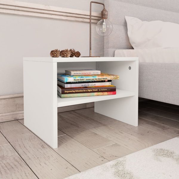 Haven Bedside Cabinet 40x30x30 cm Engineered Wood – White