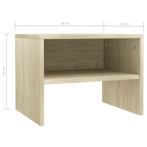 Haven Bedside Cabinet 40x30x30 cm Engineered Wood – Sonoma oak