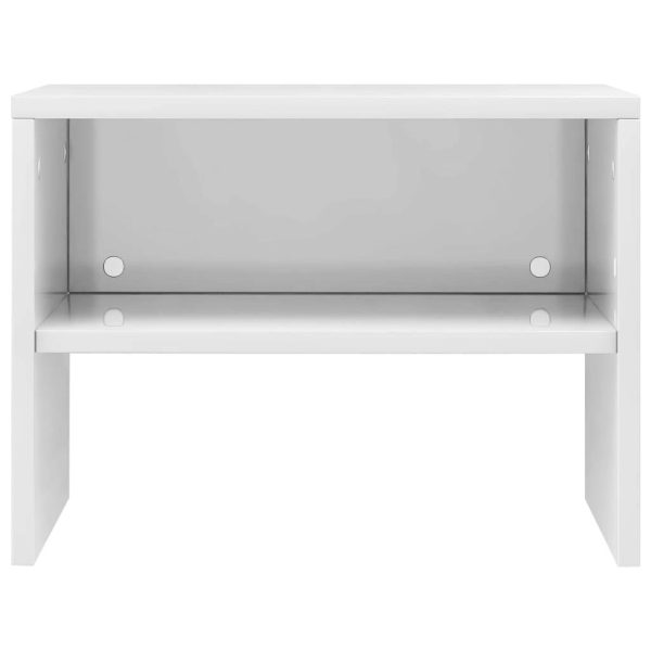 Haven Bedside Cabinet 40x30x30 cm Engineered Wood – High Gloss White
