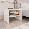Haven Bedside Cabinet 40x30x30 cm Engineered Wood – High Gloss White