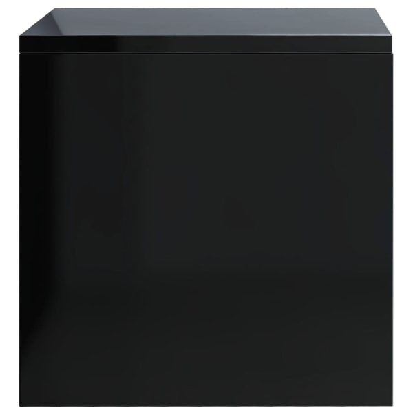 Haven Bedside Cabinet 40x30x30 cm Engineered Wood – High Gloss Black