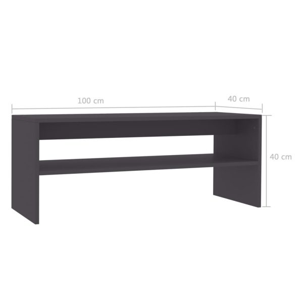 Coffee Table 100x40x40 cm Engineered Wood – Grey