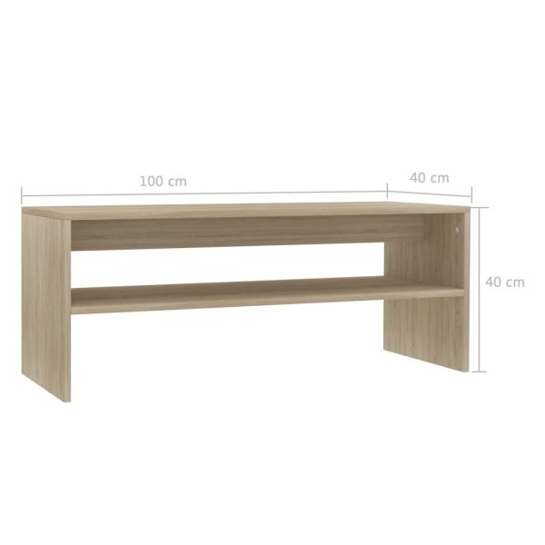 Coffee Table 100x40x40 cm Engineered Wood – Sonoma oak
