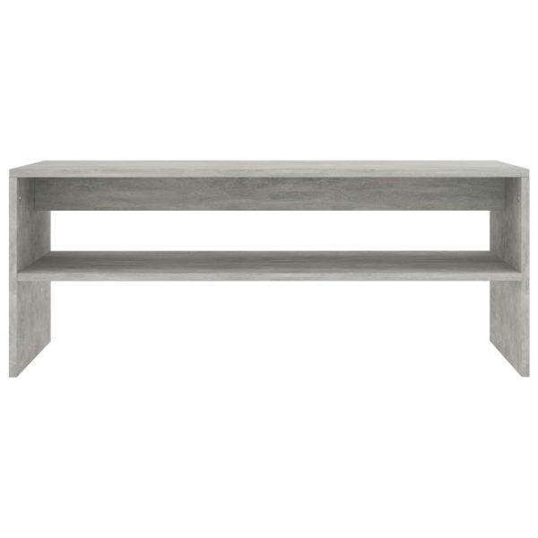 Coffee Table 100x40x40 cm Engineered Wood – Concrete Grey