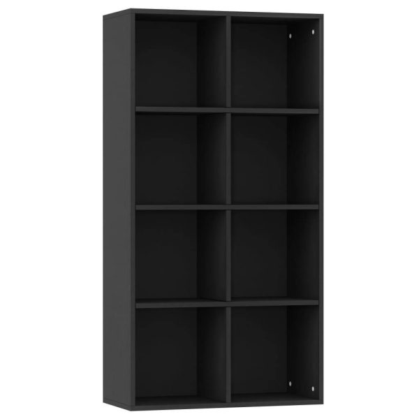 Book Cabinet/Sideboard 66x30x130 cm Engineered Wood – Black
