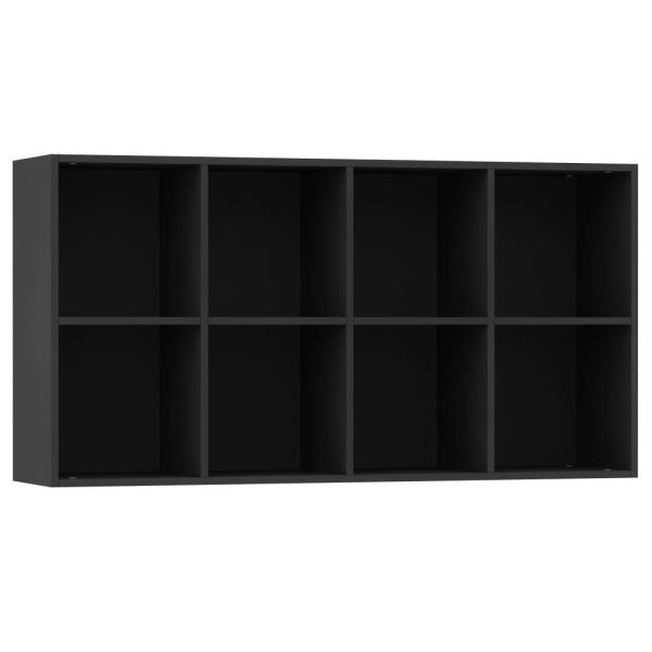 Book Cabinet/Sideboard 66x30x130 cm Engineered Wood – Black