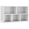 Book Cabinet/Sideboard 50x25x80 cm Engineered Wood – High Gloss White