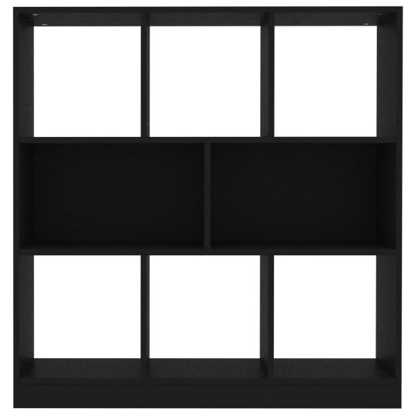 Book Cabinet 97.5×29.5×100 cm Engineered Wood – Black