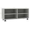 Tarpon TV Cabinet with Castors 90x35x35 cm Engineered Wood – Concrete Grey