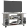 Bowling TV Cabinet with Castors 80x40x40 cm Engineered Wood – Concrete Grey