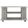 Bowling TV Cabinet with Castors 80x40x40 cm Engineered Wood – Concrete Grey