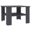 Coffee Table 60x60x42 cm Engineered Wood – Grey