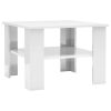 Coffee Table 60x60x42 cm Engineered Wood – High Gloss White