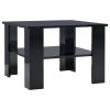 Coffee Table 60x60x42 cm Engineered Wood – High Gloss Black