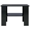 Coffee Table 60x60x42 cm Engineered Wood – High Gloss Black