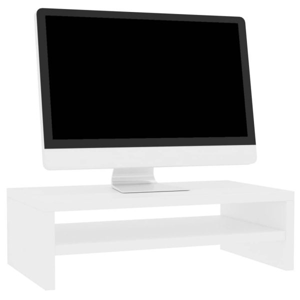 Odenton Monitor Stand 42x24x13 cm Engineered Wood – White