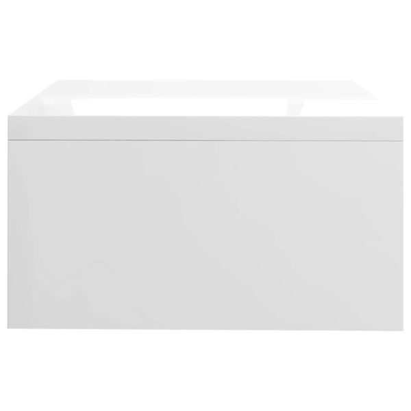 Odenton Monitor Stand 42x24x13 cm Engineered Wood – High Gloss White