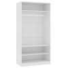 Wardrobe Engineered Wood – 100x50x200 cm, White