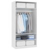 Wardrobe Engineered Wood – 100x50x200 cm, White