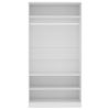 Wardrobe Engineered Wood – 100x50x200 cm, White