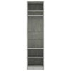 Wardrobe Engineered Wood – 50x50x200 cm, Concrete Grey