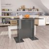 Dining Table 110x60x75 cm Engineered Wood – High Gloss Grey