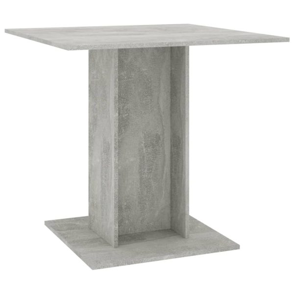 Dining Table 80x80x75 cm Engineered Wood – Concrete Grey