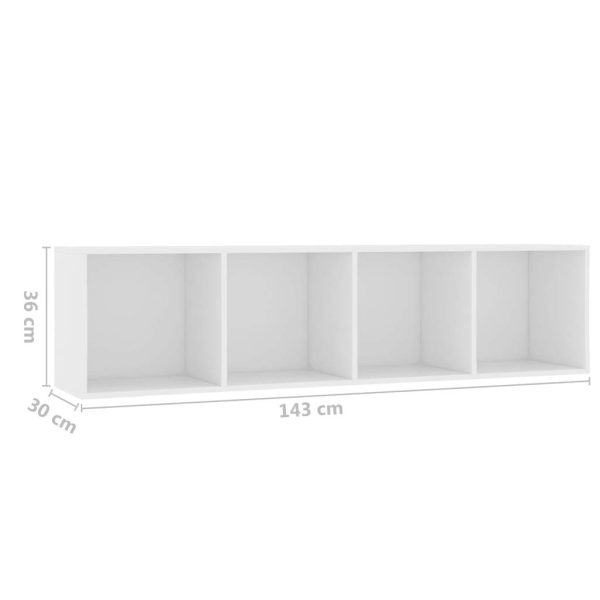 Brownfield Book Cabinet/TV Cabinet 143x30x36 cm – White