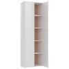 Office Cabinet 60x32x190 cm Engineered Wood – High Gloss White