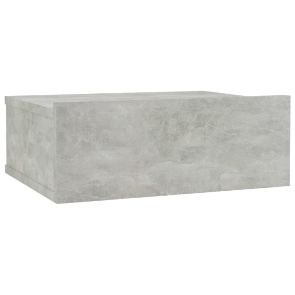 Danbury Floating Nightstand 40x30x15 cm Engineered Wood – Concrete Grey, 1