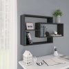 Wall Shelves 104x20x58.5 cm Engineered Wood – Grey