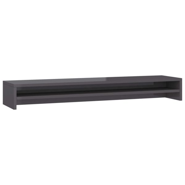 Thornton Monitor Stand 100x24x13 cm Engineered Wood – High Gloss Grey