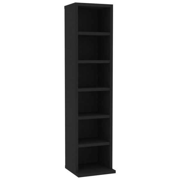 CD Cabinet 21x20x88 cm Engineered Wood – Black