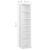 CD Cabinet 21x20x88 cm Engineered Wood – High Gloss White