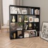 Kilgra Room Divider/Book Cabinet 110x24x110 cm Engineered Wood – Black