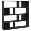 Kilgra Room Divider/Book Cabinet 110x24x110 cm Engineered Wood – Black