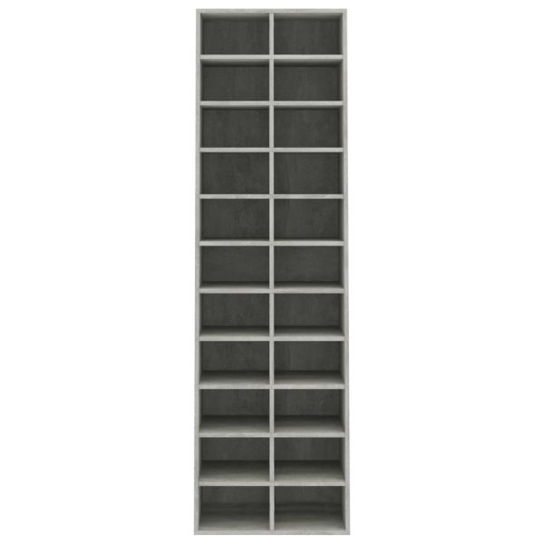 Shoe Cabinet 54x34x183 cm Engineered Wood – Concrete Grey