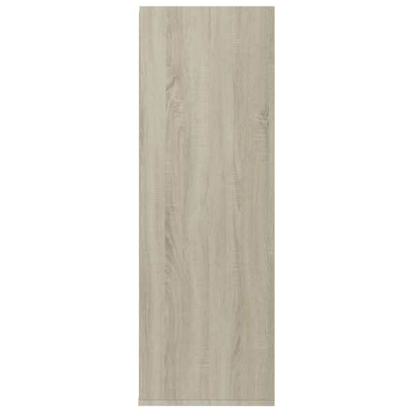 Shoe Rack 54x34x100.5 cm Engineered Wood – White and Sonoma Oak
