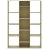 Warnes Room Divider/Book Cabinet 100x24x140 cm Engineered Wood – Sonoma oak