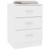 Sleaford Bedside Cabinet 38x35x56 cm Engineered Wood – White, 1
