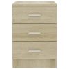 Sleaford Bedside Cabinet 38x35x56 cm Engineered Wood – Sonoma oak, 1
