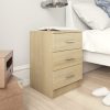 Sleaford Bedside Cabinet 38x35x56 cm Engineered Wood – Sonoma oak, 2