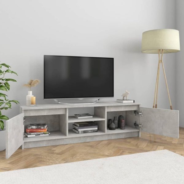 Glade TV Cabinet 120x30x35.5 cm Engineered Wood – Concrete Grey