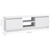 Glade TV Cabinet 120x30x35.5 cm Engineered Wood – High Gloss White