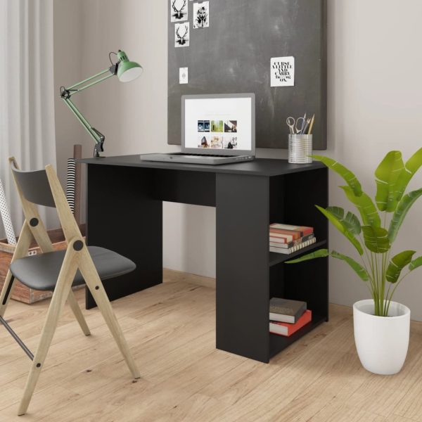 Desk 110x60x73 cm Engineered Wood – Black