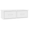 Wall-mounted Drawer Shelf 60x26x18.5 cm Engineered Wood – White
