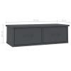 Wall-mounted Drawer Shelf 60x26x18.5 cm Engineered Wood – Grey