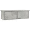 Wall-mounted Drawer Shelf 60x26x18.5 cm Engineered Wood – Concrete Grey