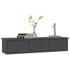 Wall-mounted Drawer Shelf 88x26x18.5 cm Engineered Wood – Grey